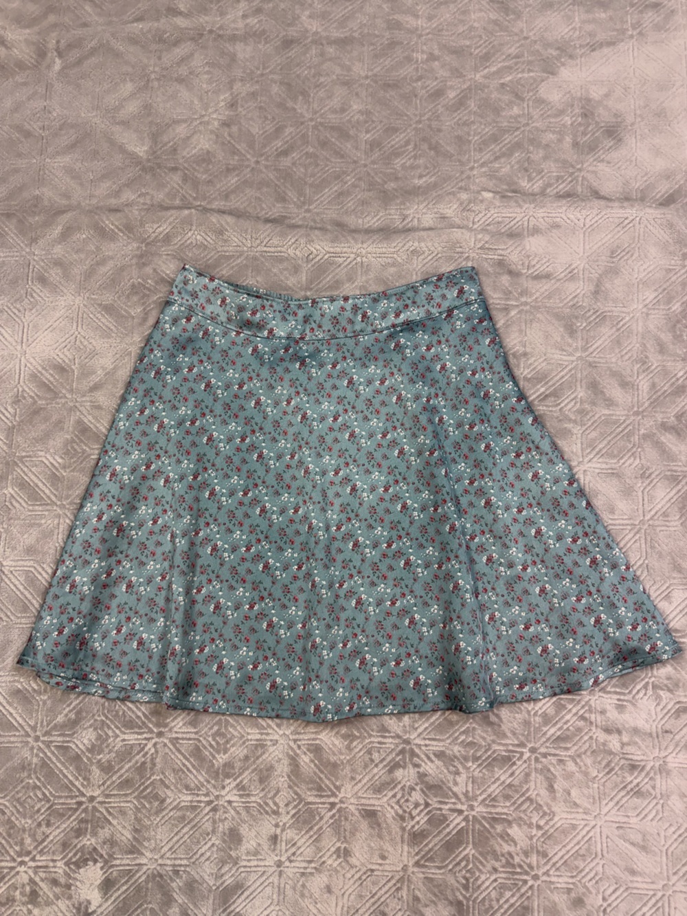 Hollister Teal Floral Circle Skirt